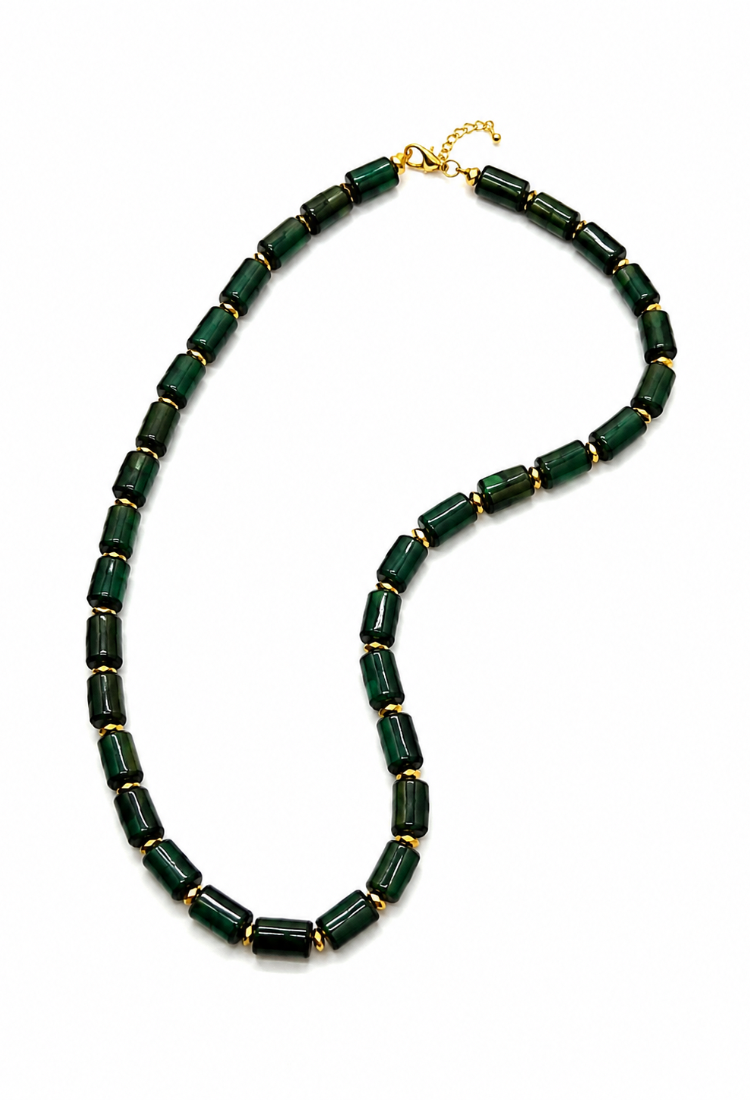 Yuli green stone necklace