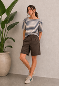 La Marinière cream and blue stripes shirt