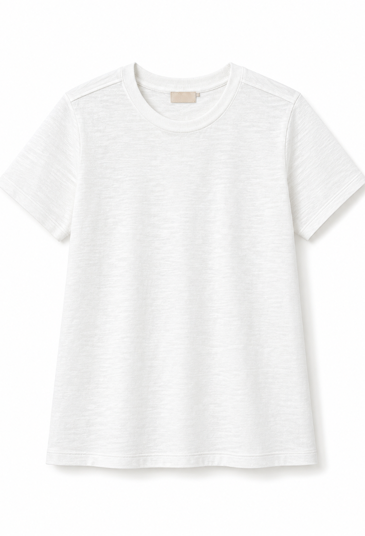 Billy white slub  cotton shirt