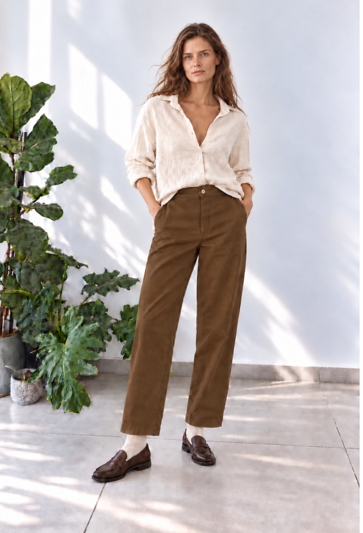 pre Order - 22/10 Camel Yuzi cotton pants