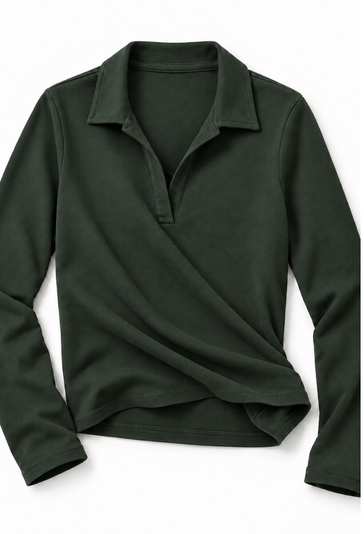 Pre order -30/10 Alex polo forest green  long sleeves shirt