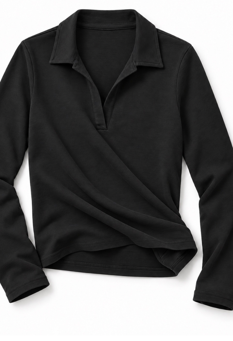 Pre order -30/10 Alex polo smoky black long sleeves shirt