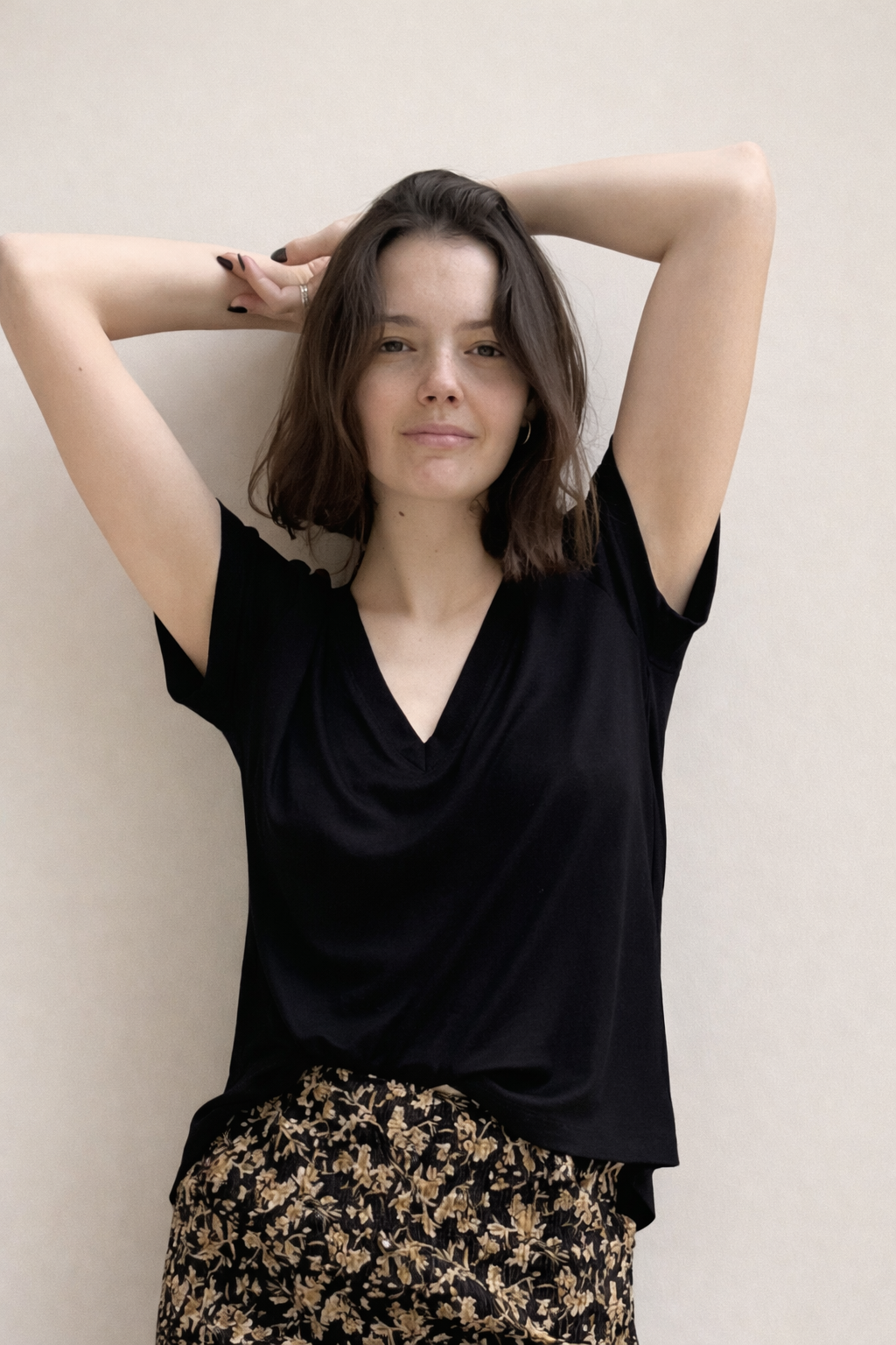 Elli black rib shirt