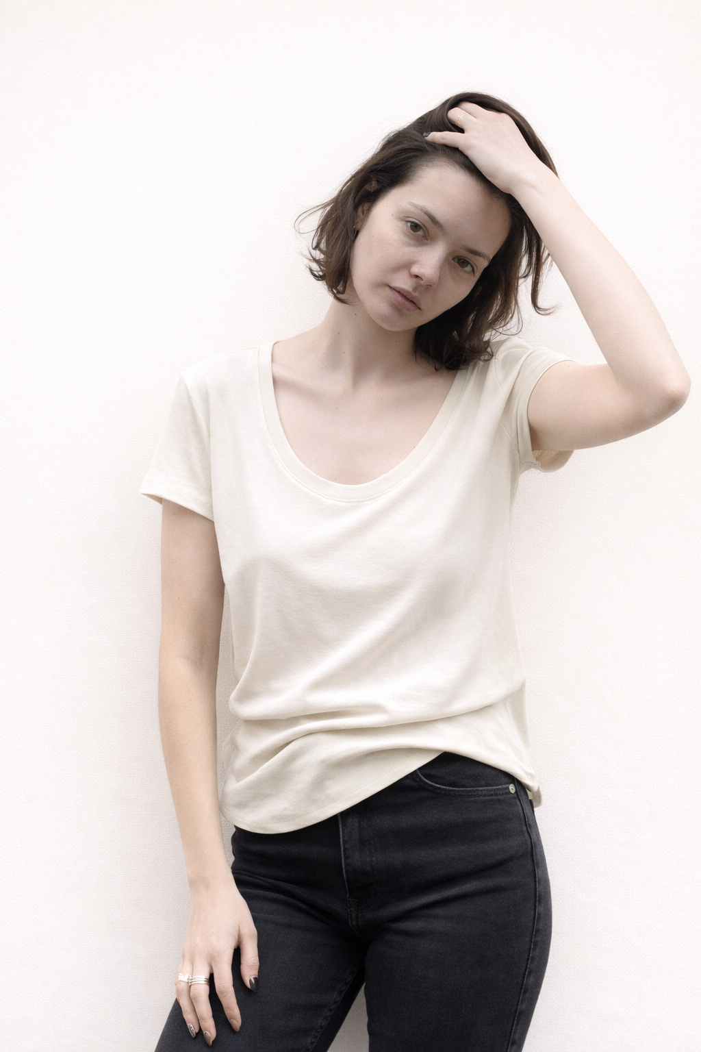 Ayelet beige short  sleeves shirt