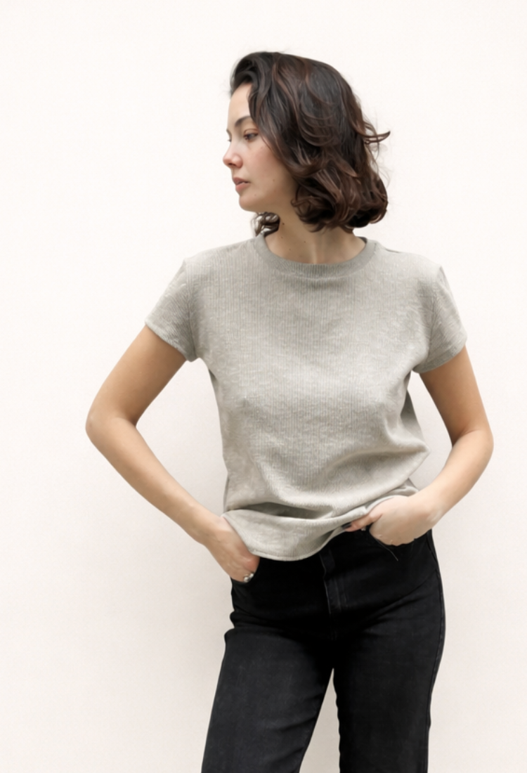 Olive green rib lou shirt