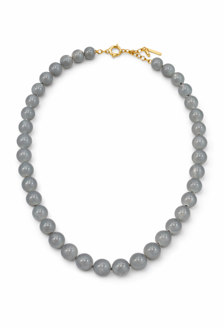 Gray stone necklace