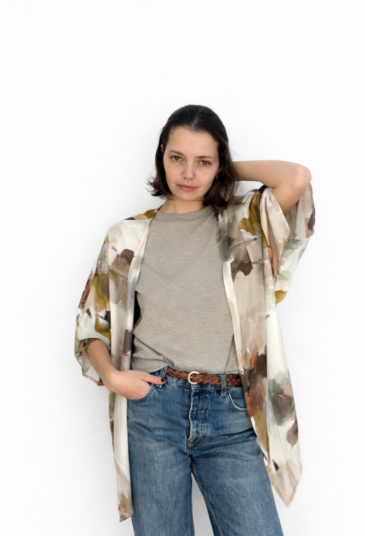 קימונו עדי עם פרינט פרחוני