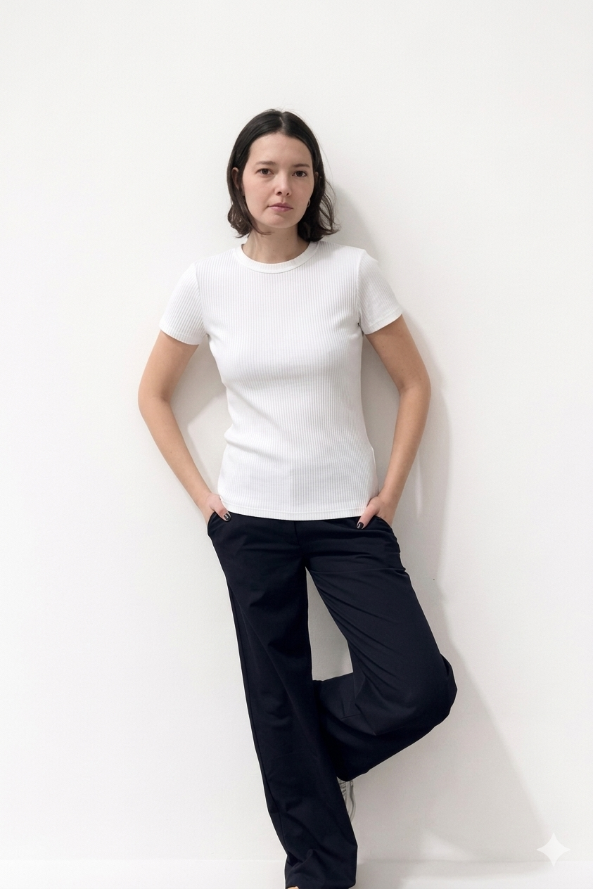 חולצת לו ריב לבן