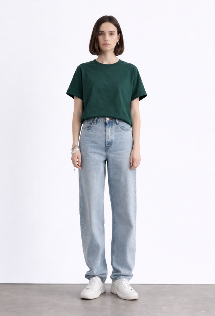 חולצת ליטל בצבע ירוק עמוק