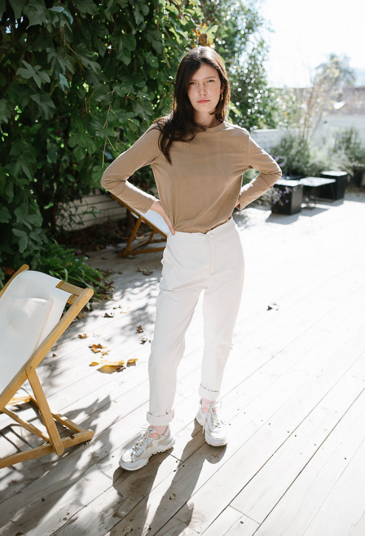 מכנסי נולי אפור בהיר