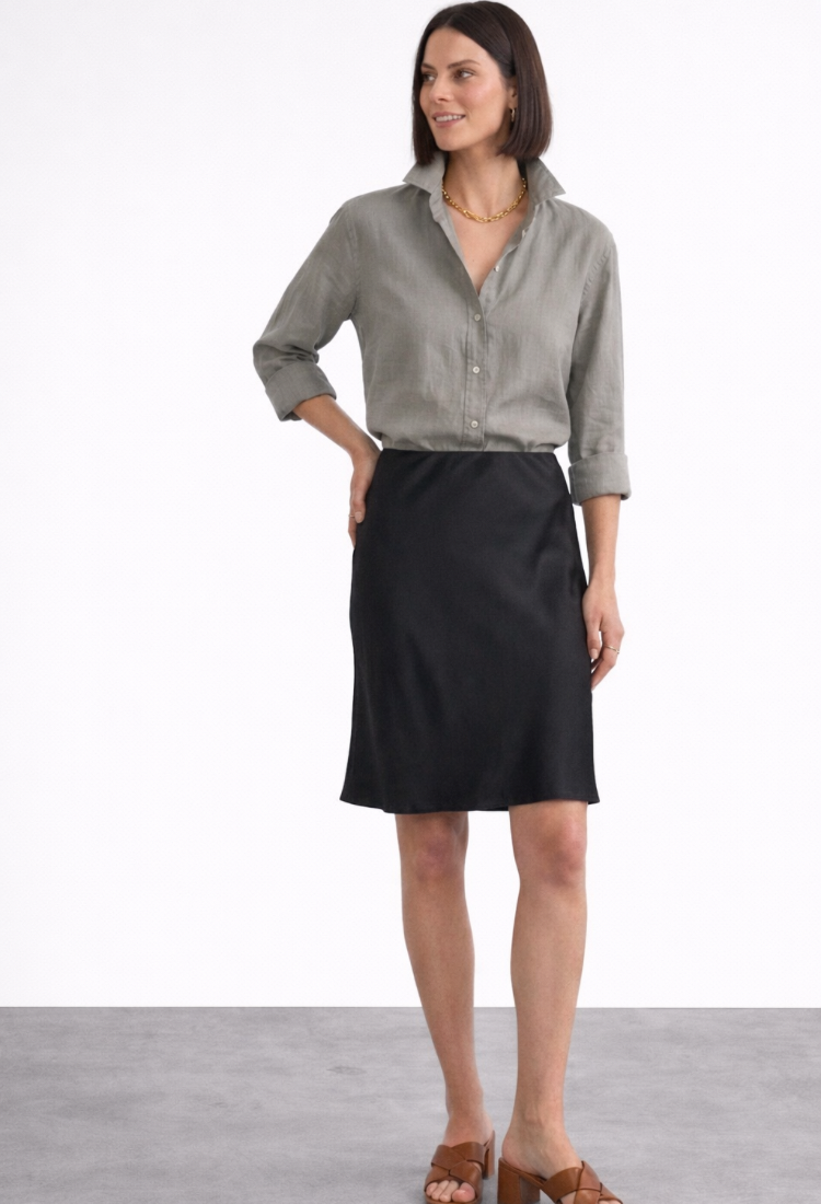 Lee black smoky wrap mini skirt