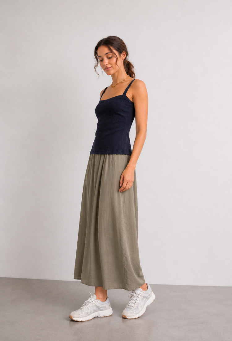 Sue green pistachio skirt