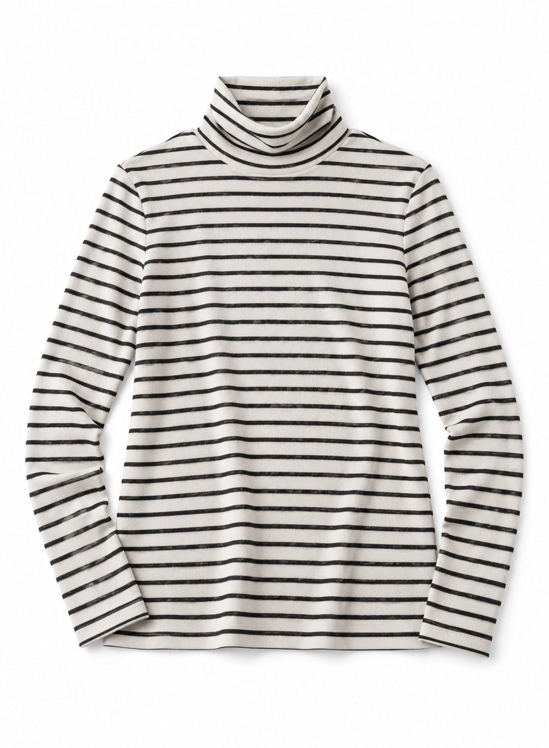 Lily light and black striped cotton turtleneck packshot