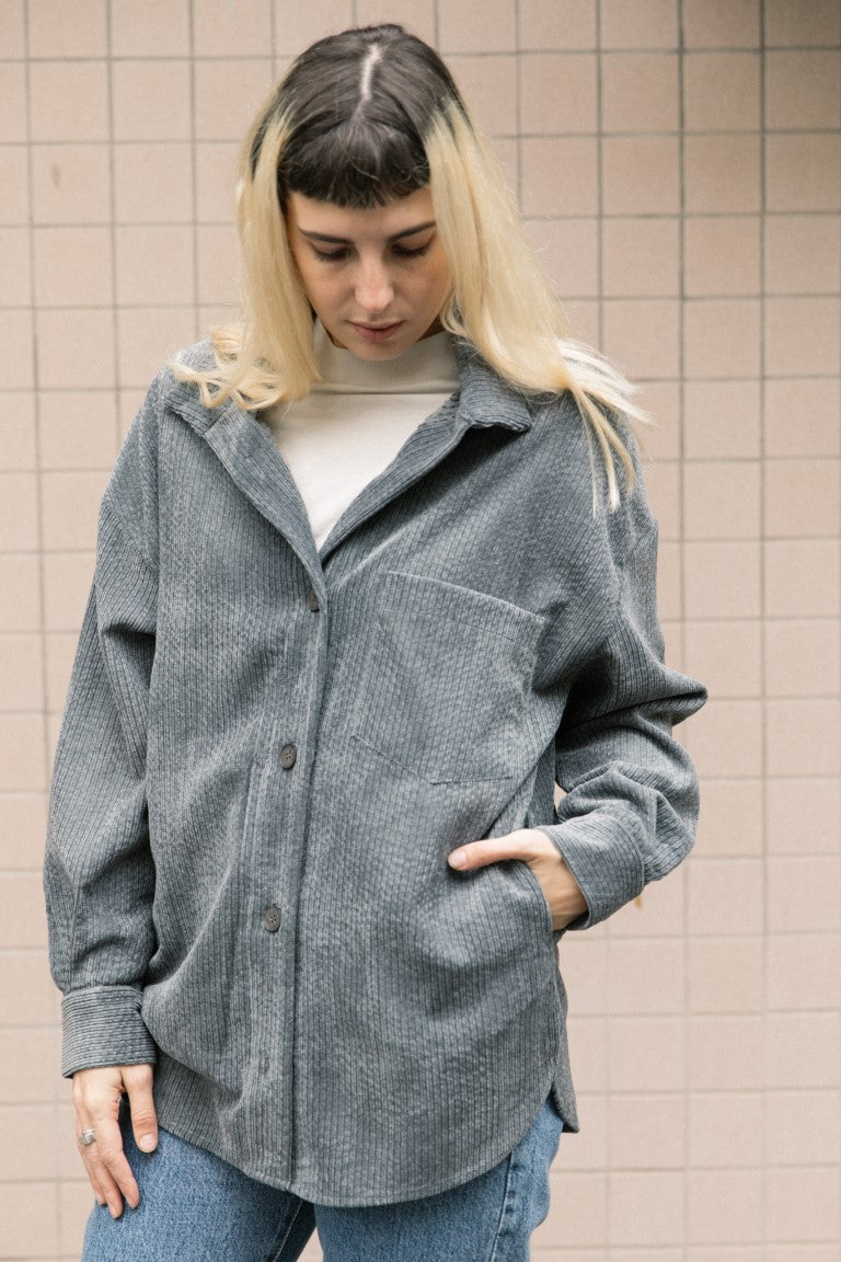 Nill gray  corduroy over shirt